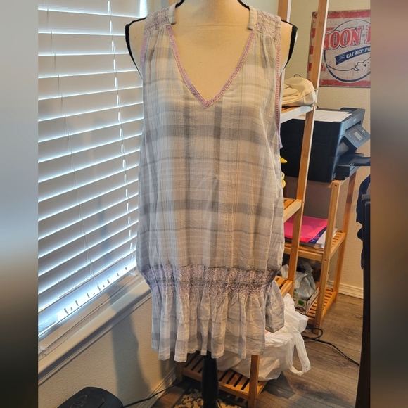 Free People size small petite BOHO oversized embroidered dress. - Picture 1 of 11